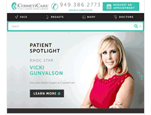 Tablet Screenshot of cosmeticare.com